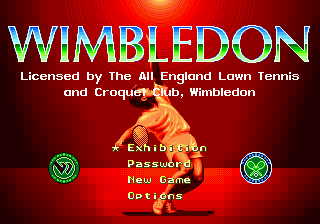 Wimbledon Championship Tennis (USA) (Beta) Title Screen